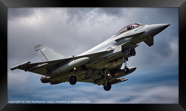 Unleashed Power of RAF's Typhoon FGR.Mk 4 Framed Print by Tom McPherson