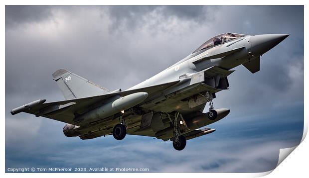 Unleashed Power of RAF's Typhoon FGR.Mk 4 Print by Tom McPherson