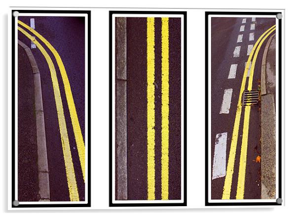 Double Yellows Acrylic by Keith Hull