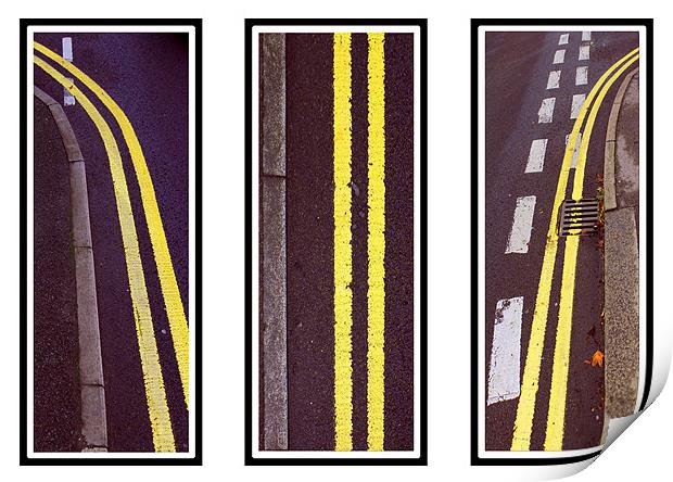 Double Yellows Print by Keith Hull