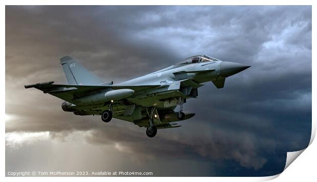 Agile Typhoon FGR.Mk 4 Dominating Moray Skies Print by Tom McPherson