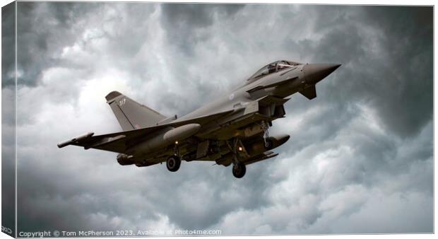 Agile Power: Typhoon FGR.Mk 4 in Action Canvas Print by Tom McPherson