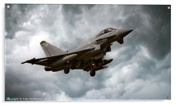 Agile Power: Typhoon FGR.Mk 4 in Action Acrylic by Tom McPherson