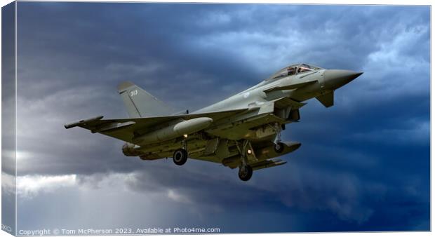 Thunderous Typhoon FGR.Mk 4 Sunset Soar Canvas Print by Tom McPherson