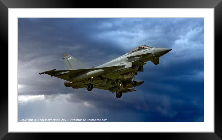 Thunderous Typhoon FGR.Mk 4 Sunset Soar Framed Mounted Print by Tom McPherson
