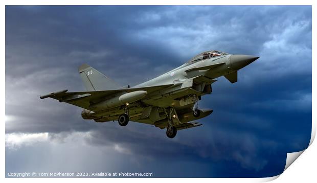 Thunderous Typhoon FGR.Mk 4 Sunset Soar Print by Tom McPherson