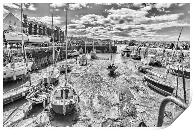 Boats at North Berwick Print by Valerie Paterson