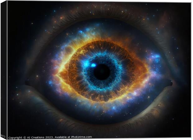 Human Eye Nebula Canvas Print by AI Creations