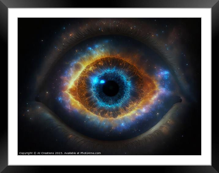 Human Eye Nebula Framed Mounted Print by AI Creations