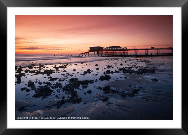 Pre dawn sunrise at Cromer pier 911 Framed Mounted Print by PHILIP CHALK
