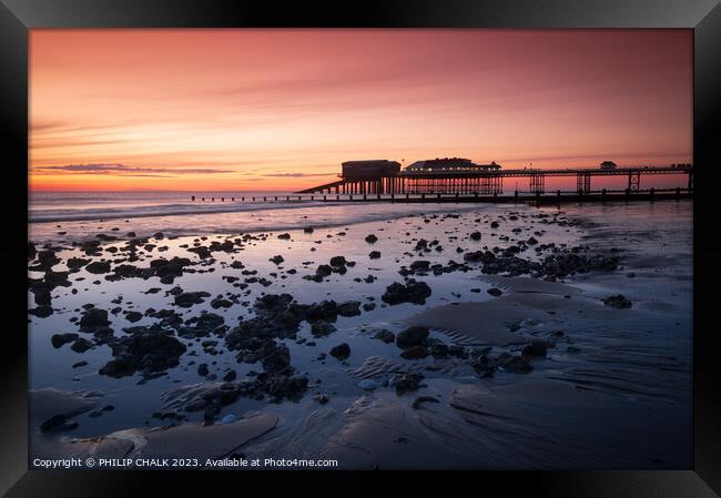 Pre dawn sunrise at Cromer pier 911 Framed Print by PHILIP CHALK