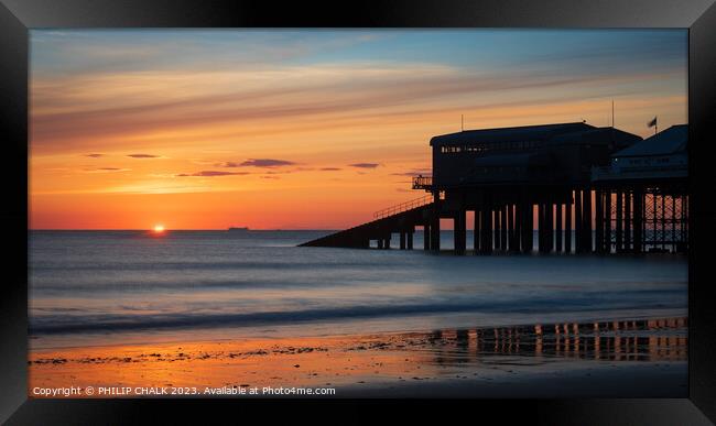 Cromer lifeboat sunrise 912  Framed Print by PHILIP CHALK