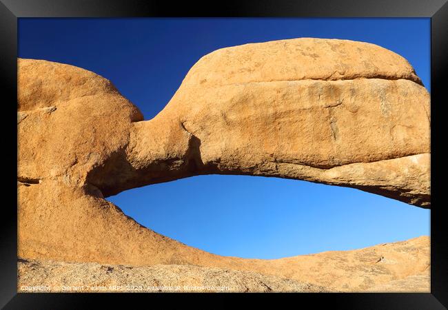 Granite rock arch, Spitzkoppe, Namibia, Africa Framed Print by Geraint Tellem ARPS