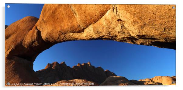 Granite rock arch, Spitzkoppe, Namibia, Africa Acrylic by Geraint Tellem ARPS