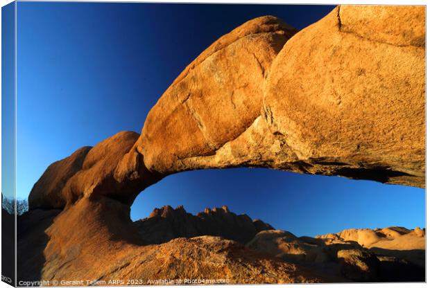 Granite rock arch, Spitzkoppe, Namibia, Africa Canvas Print by Geraint Tellem ARPS