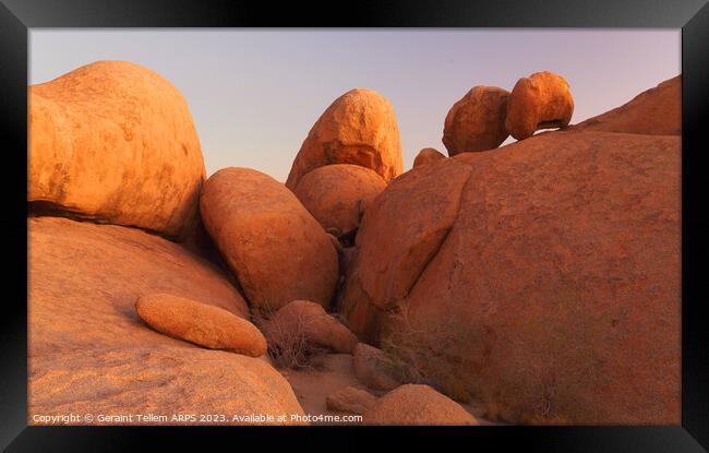 Granite rocks, Spitzkoppe, Namibia, Africa Framed Print by Geraint Tellem ARPS