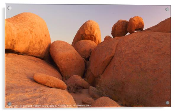 Granite rocks, Spitzkoppe, Namibia, Africa Acrylic by Geraint Tellem ARPS
