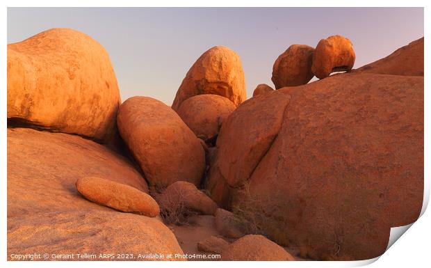 Granite rocks, Spitzkoppe, Namibia, Africa Print by Geraint Tellem ARPS