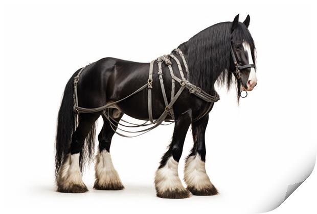 Resilient Shire Horse Majesty Print by Robert Deering