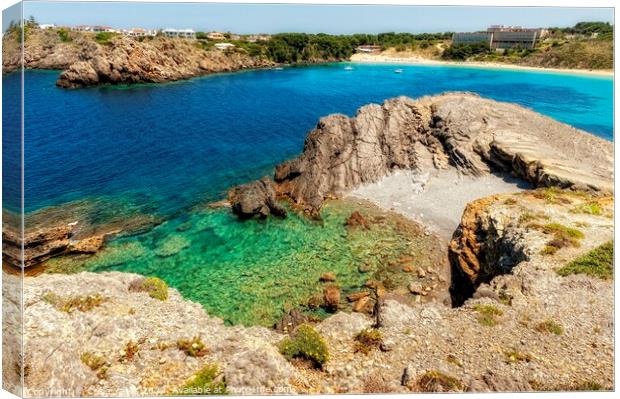 Secluded Beach Arenal D'en Castell Menorca Canvas Print by Craig Yates