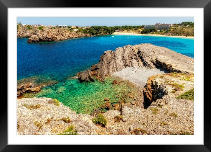 Secluded Beach Arenal D'en Castell Menorca Framed Mounted Print by Craig Yates