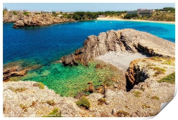 Secluded Beach Arenal D'en Castell Menorca Print by Craig Yates