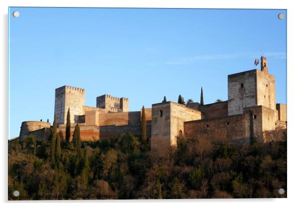 Alhambra from Albaicin, Granada Acrylic by Paul Boizot