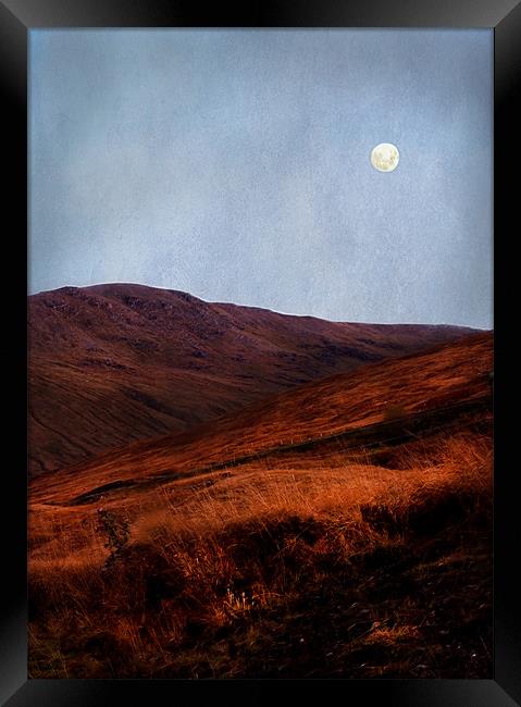 Full Moon Over Rannoch Framed Print by Jacqi Elmslie