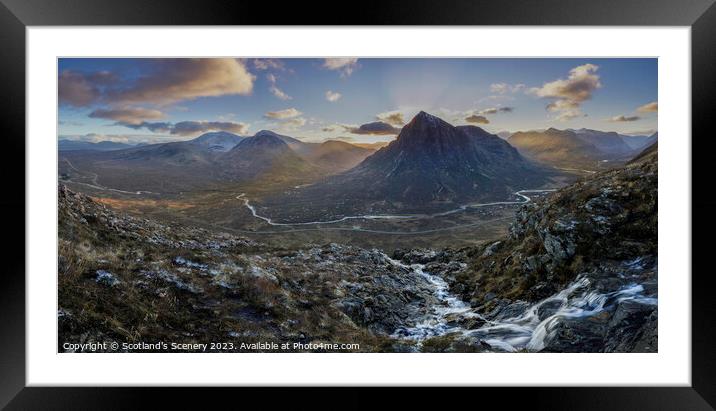 Glencoe highlands Scotland Framed Mounted Print by Scotland's Scenery
