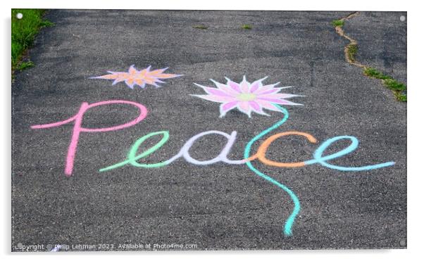 Peace 2023 6A  Acrylic by Philip Lehman