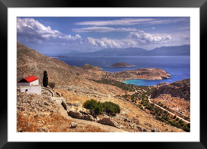 Over the sea to Rhodes Framed Mounted Print by Tom Gomez