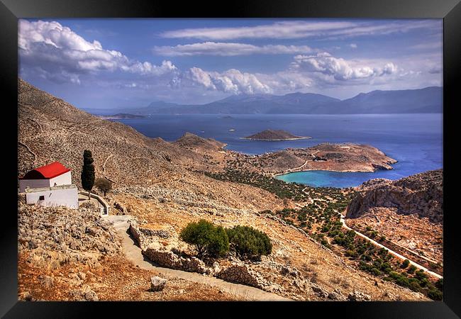 Over the sea to Rhodes Framed Print by Tom Gomez