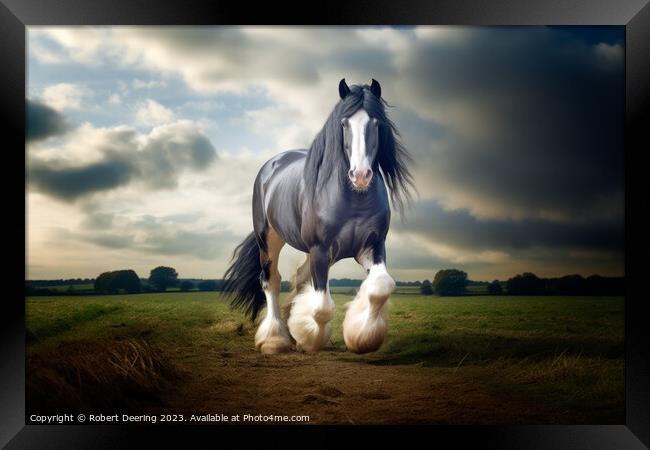 Regal Shire Horse Gentle Giant Framed Print by Robert Deering