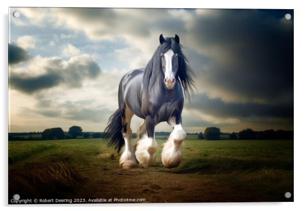 Regal Shire Horse Gentle Giant Acrylic by Robert Deering