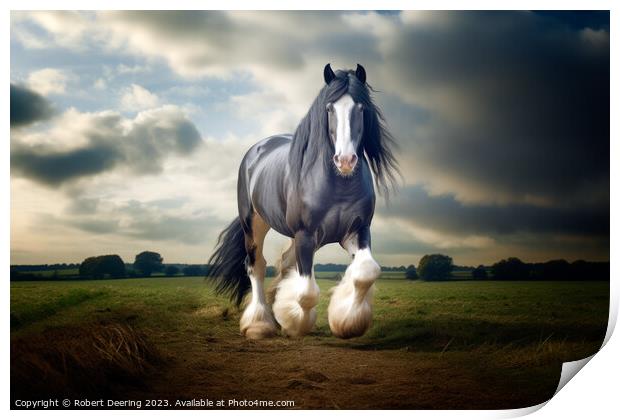 Regal Shire Horse Gentle Giant Print by Robert Deering