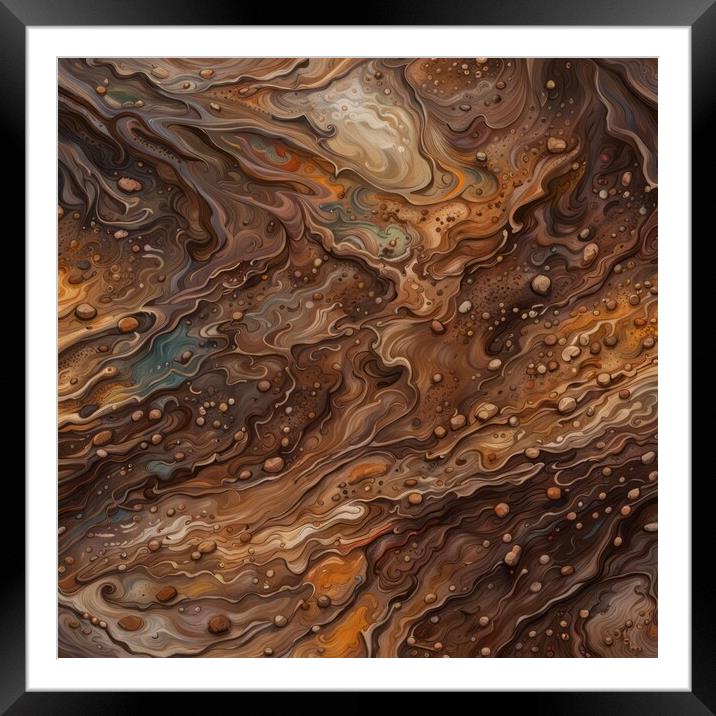 Earthen Ripples Framed Mounted Print by Victor Nogueira