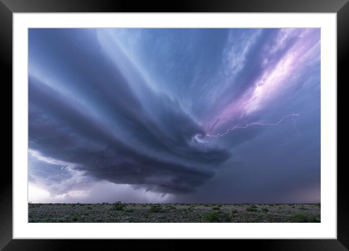 Supercell. New Mexico Framed Mounted Print by John Finney