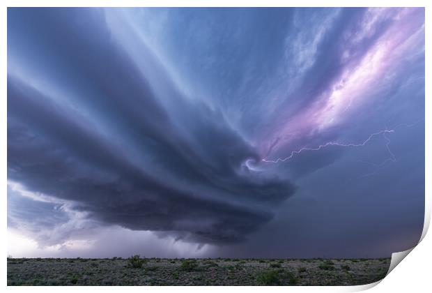 Supercell. New Mexico Print by John Finney