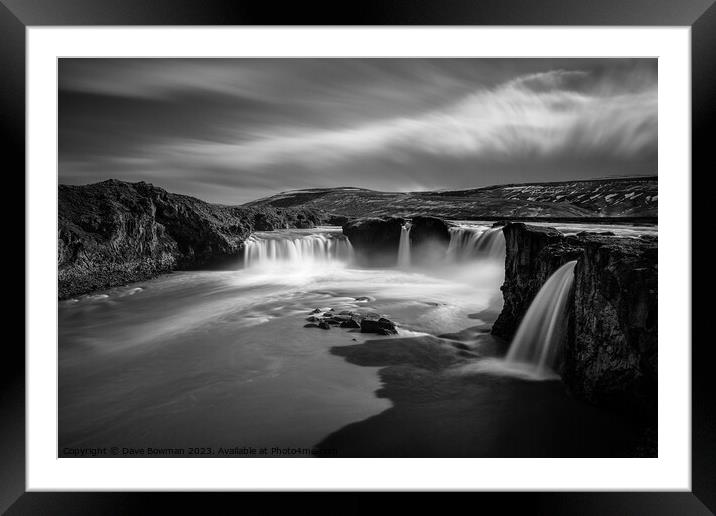 Goðafoss Framed Mounted Print by Dave Bowman