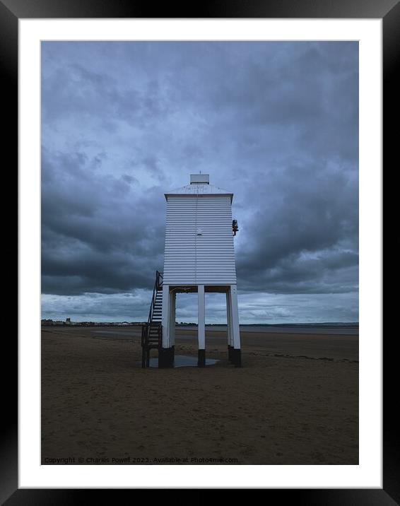 Burnham low lighthouse Framed Mounted Print by Charles Powell