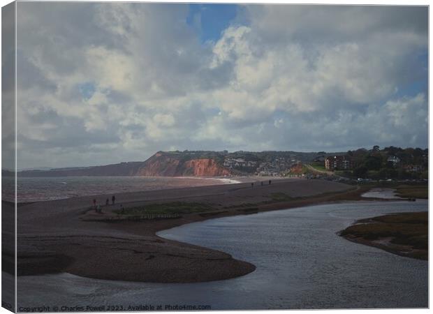 Budleigh Salterton seaside Canvas Print by Charles Powell