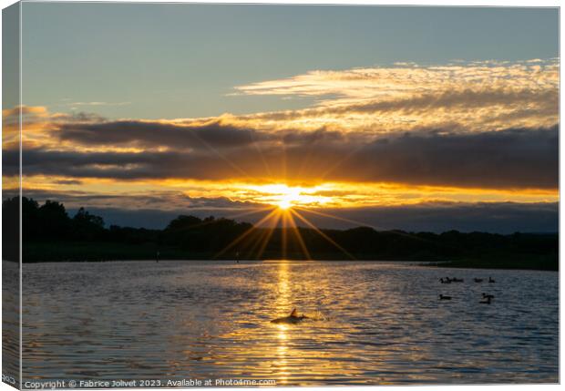 Twilight Serenity at Carrick on Shannon Canvas Print by Fabrice Jolivet
