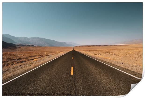 The Open Road in Death Valley, California  Print by Madeleine Deaton