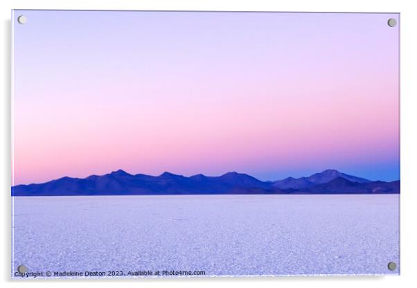 Dawn on the Salar de Uyuni  Acrylic by Madeleine Deaton