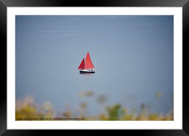 Little red boat Framed Mounted Print by Helen Reid