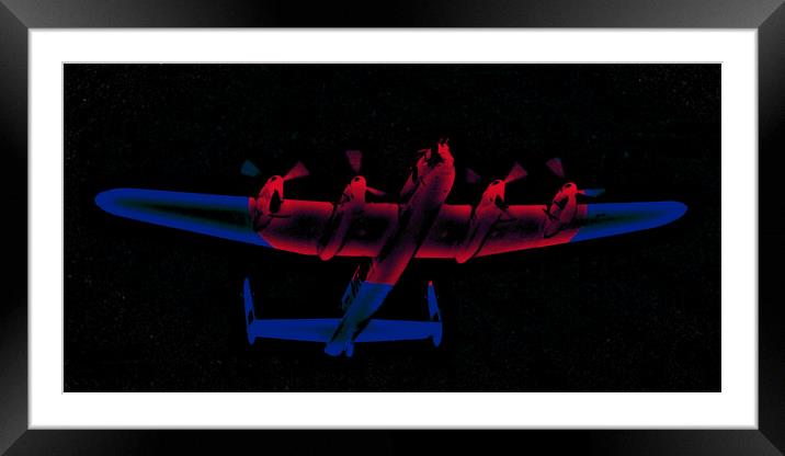 Avro Lancaster bomber (Abstract) Framed Mounted Print by Allan Durward Photography