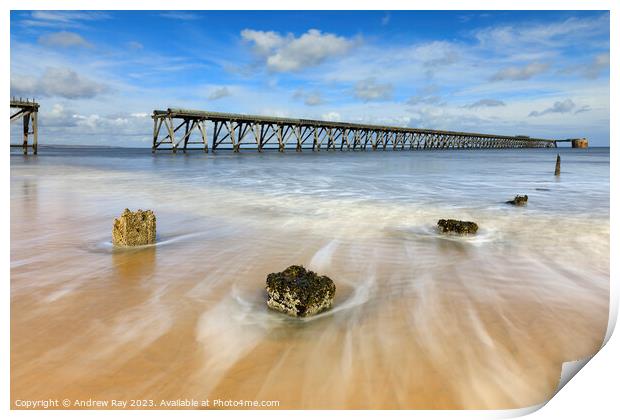 Towards Steetley Pier Print by Andrew Ray