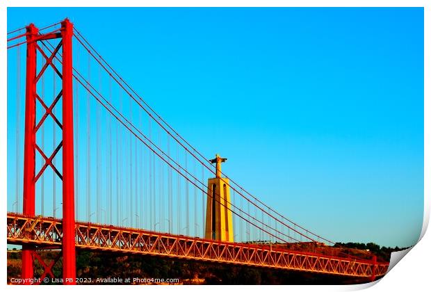 Bridge and Statue Print by Lisa PB