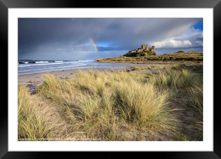 Stormy evening (Bamburgh Castle) Framed Mounted Print by Andrew Ray