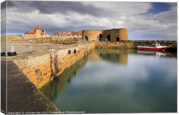 Beadnell Harbour Canvas Print by Andrew Ray